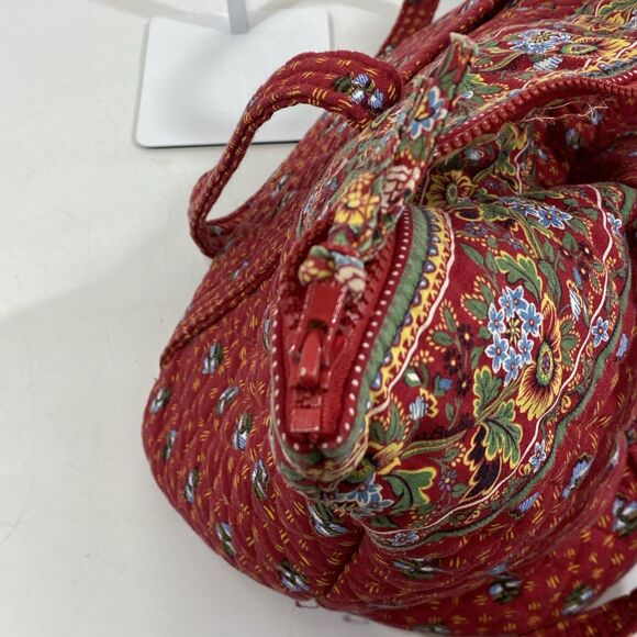 Vera Bradley Large Tote Shoulder Zip Travel Bag Red Provincial 22” X 12” - Picture 12 of 12